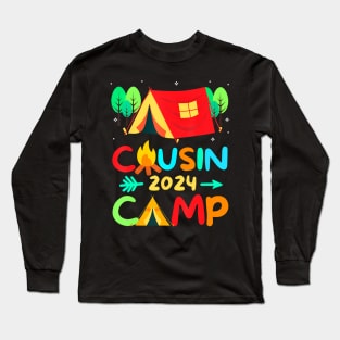 Cousin Camp 2024 Family Vacation Summer Camping Crew Match Long Sleeve T-Shirt